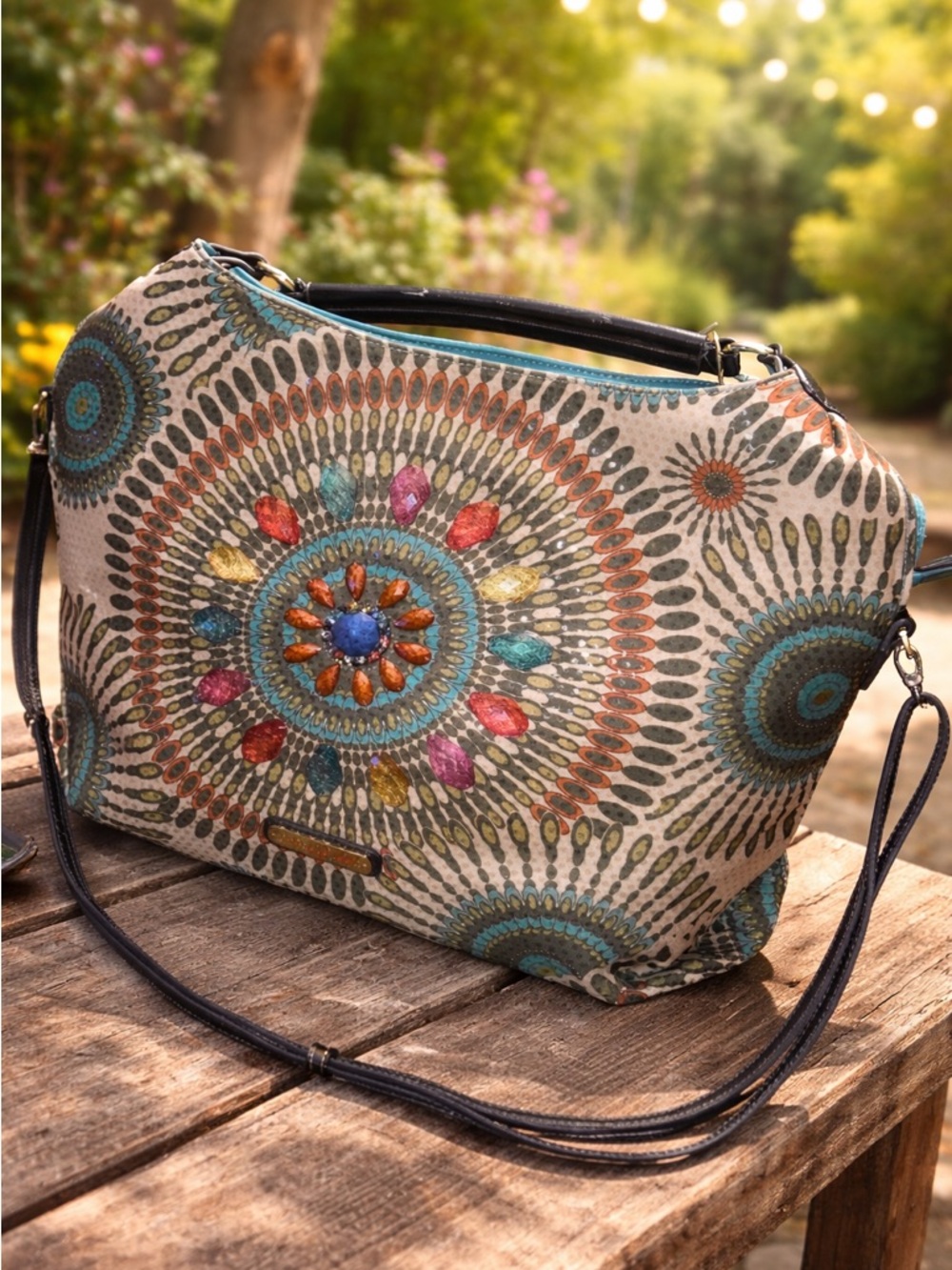 ❤️‍🔥Nicole Lee USA Vibrant Multicolor Gemstone purse